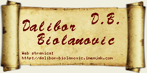 Dalibor Biolanović vizit kartica